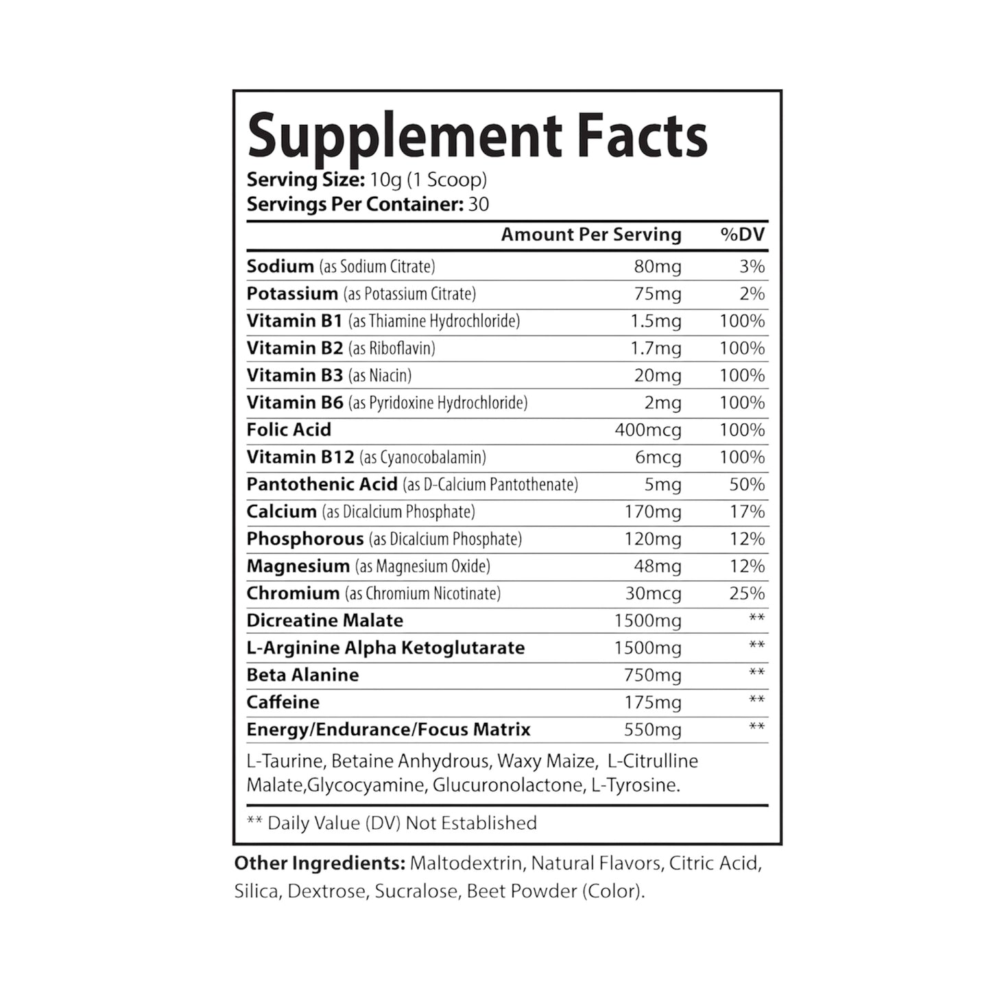 LMX Vitality Pre-Workout Formula – Explosive Energy & Laser Focus – Watermelon (300g / 30 Servings)