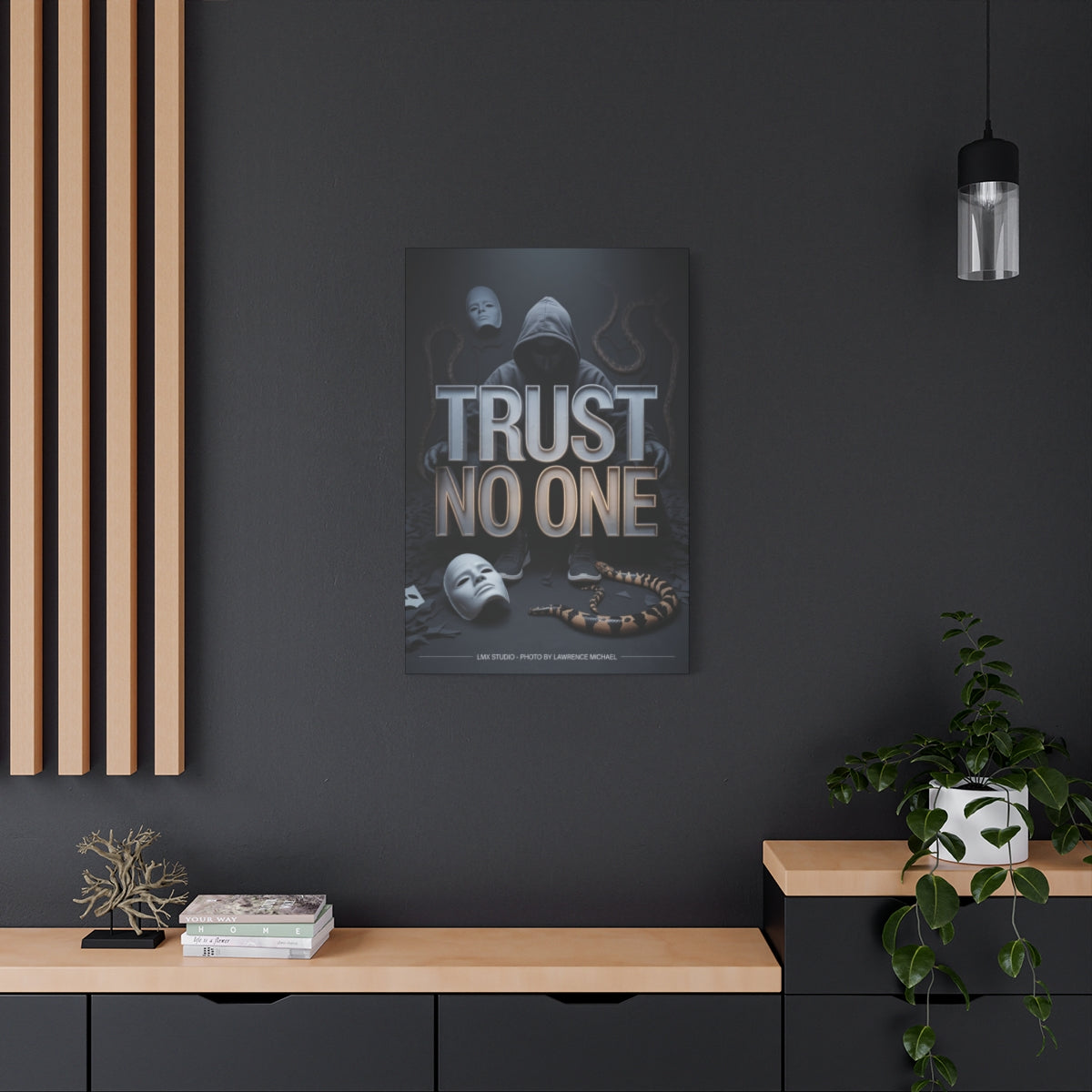 TRUST NO ONE — The Mask Breaker | 24x36 LMX Canvas Edition
