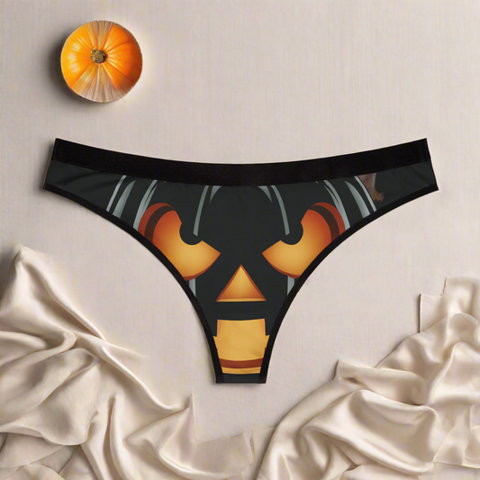 LMX Studio “Trick or Treat” Pumpkin Thong – Halloween Limited Edition | Premium Comfort Fit | “Lick or Eat” Back Print