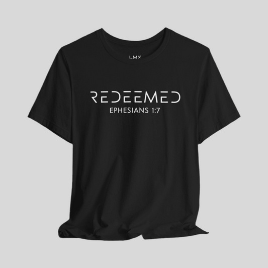 Redeemed T Shirt Ephesians 1:7 Christian Tee Spiritual Streetwear LMX Premium Faith Based Shirt