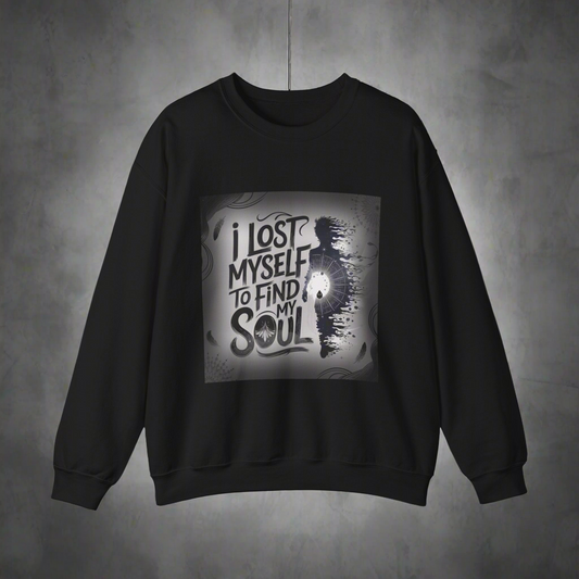 LMX “I Lost Myself to Find My Soul” Inspirational Crewneck Sweatshirt – Premium Motivational Streetwear Pullover
