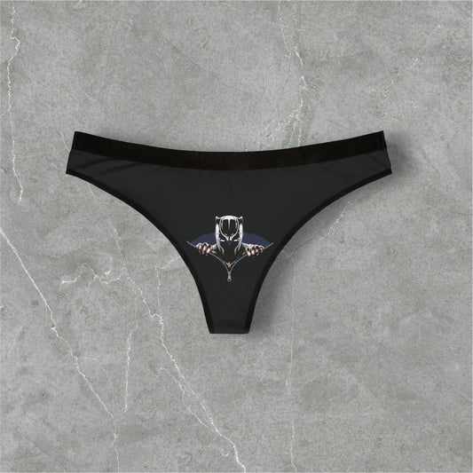 Superhero Women's Thongs - Black Panther Design, Stylish & Comfortable Lingerie