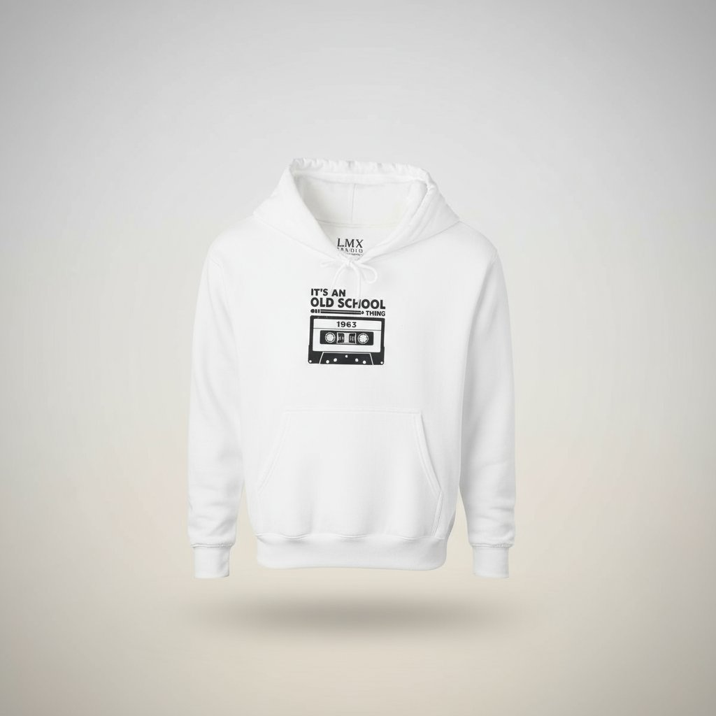 Old School Thing 1963 Cassette Hoodie by LMX Studio Retro Streetwear Pullover