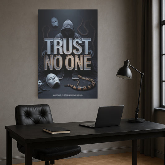 TRUST NO ONE — The Mask Breaker | 24x36 LMX Canvas Edition