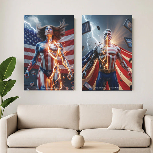 Awakening Patriot: The Complete Set — Canvas Edition (24×36, 2-Piece Collection)