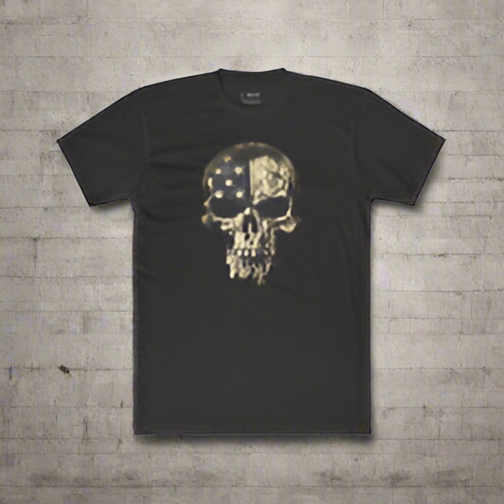 American Flag Skull Graphic T-Shirt – LMX Studio