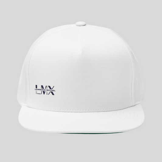 LMX Trendy Logo Embroidered Flat Bill Cap for Everyday Style