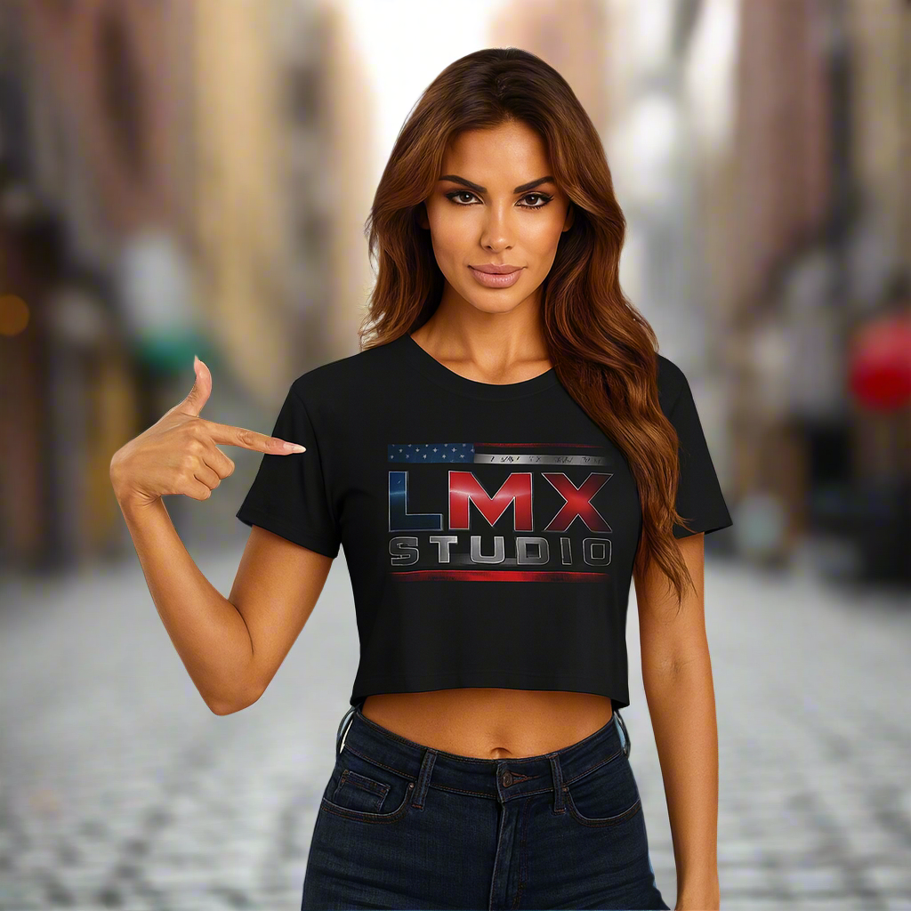 🔥 LMX Studio Women’s Flowy Cropped Tee – Limited Drop 🇺🇸