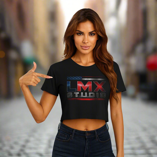 🔥 LMX Studio Women’s Flowy Cropped Tee – Limited Drop 🇺🇸