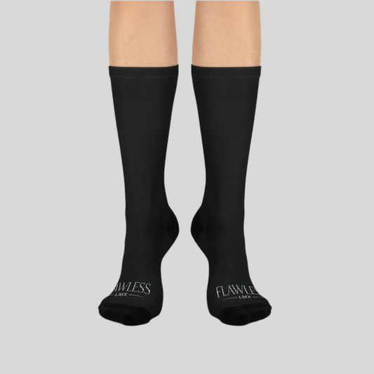 Flawless Cushioned Black Crew Socks – LMX Designs