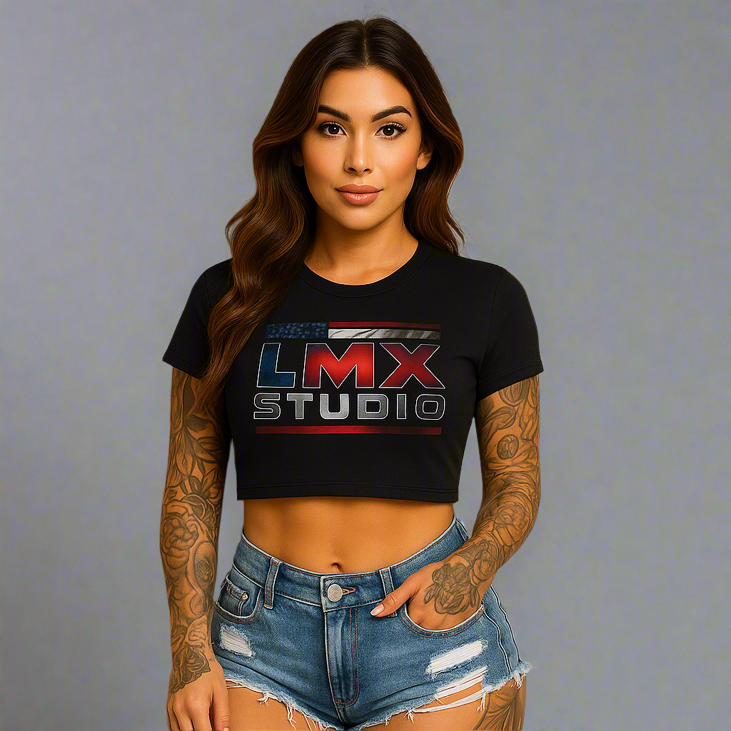 🔥 LMX Studio Women’s Flowy Cropped Tee – Limited Drop 🇺🇸
