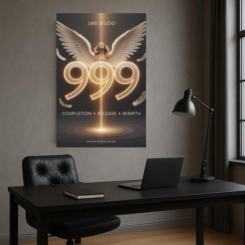 999 — Completion • Release • Rebirth (LMX Studio Canvas Edition, 24×36)