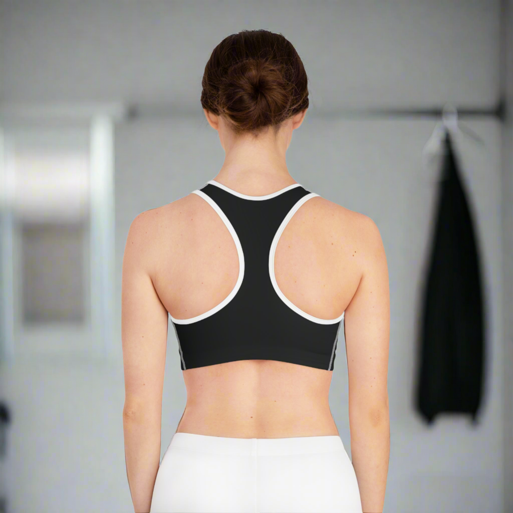 LMX Studio “Built Different” Sports Bra | Premium Women’s Activewear | Compression Fit Gym Top with Left-Chest Logo