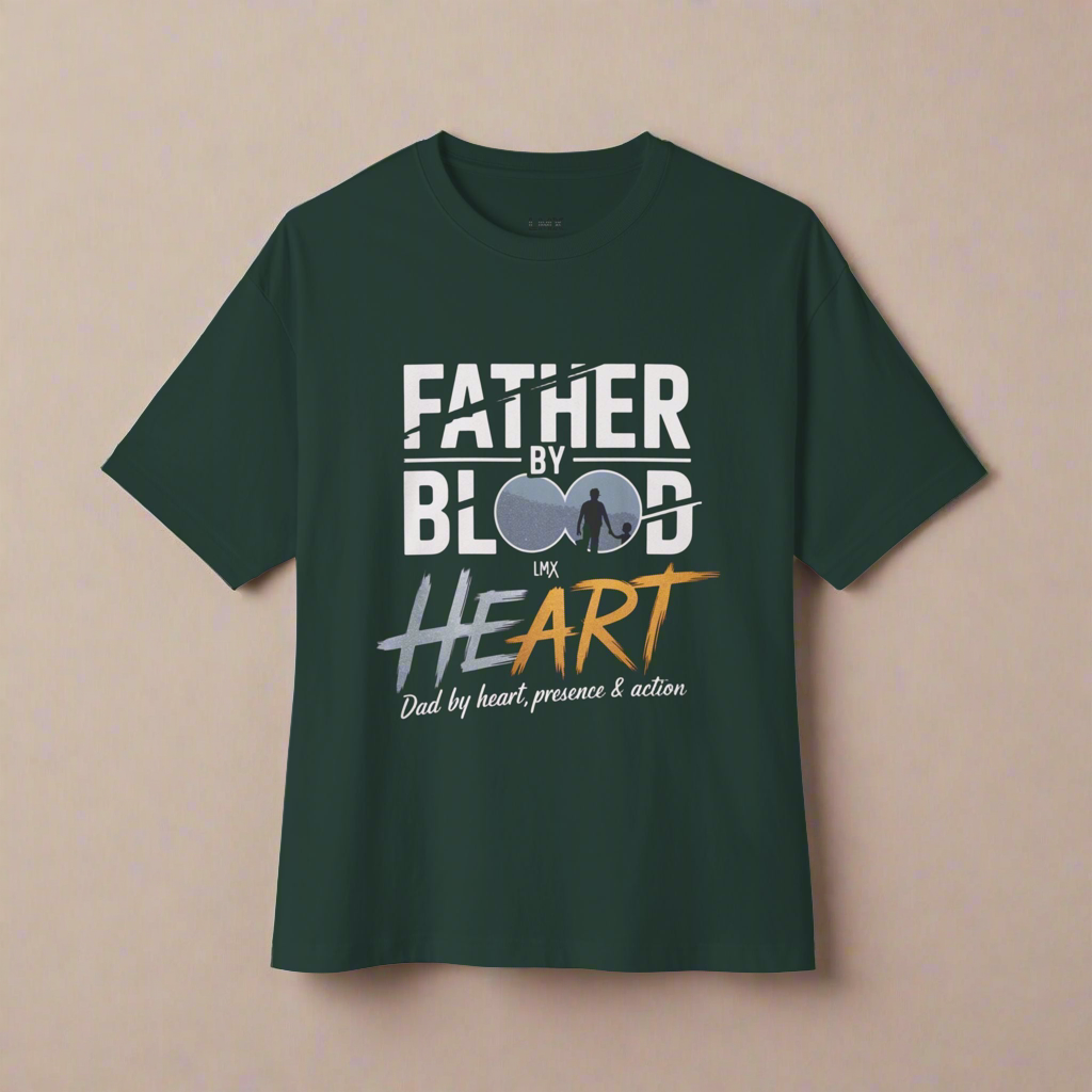 Father by Blood, Dad by Heart T-Shirt – Inspirational Graphic Tee Inspired by Lawrence Michael Jr