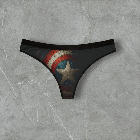 Shielded Desire  Red, White & Bold Thongs by LMX Designs