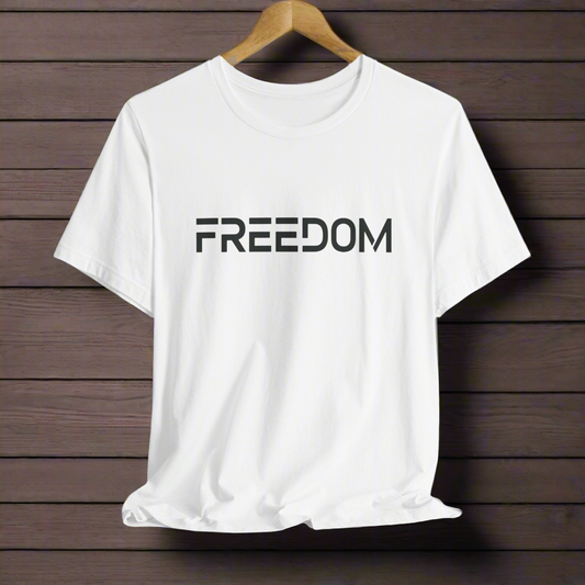 FREEDOM T-Shirt – Patriotic Red, White, Blue & Vintage White Collection | Premium Unisex Tee by LMX Studio