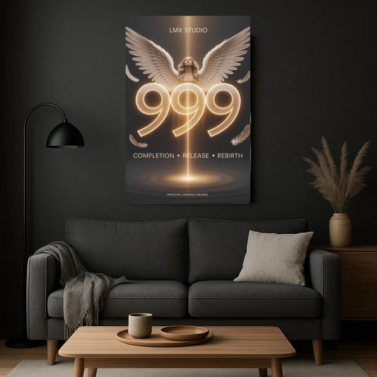 999 — Completion • Release • Rebirth (LMX Studio Canvas Edition, 24×36)