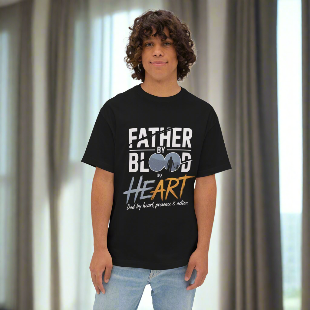 Father by Blood, Dad by Heart T-Shirt – Inspirational Graphic Tee Inspired by Lawrence Michael Jr