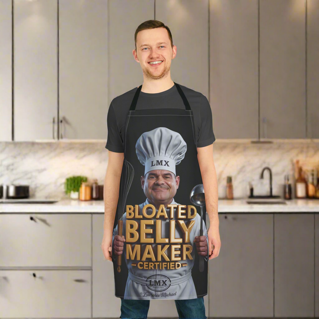 LMX “Bloated Belly Maker” Apron – Bold & Playful Kitchen Gear