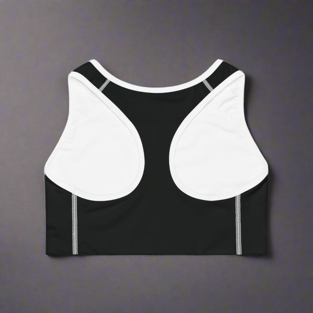 LMX Studio “Built Different” Sports Bra | Premium Women’s Activewear | Compression Fit Gym Top with Left-Chest Logo