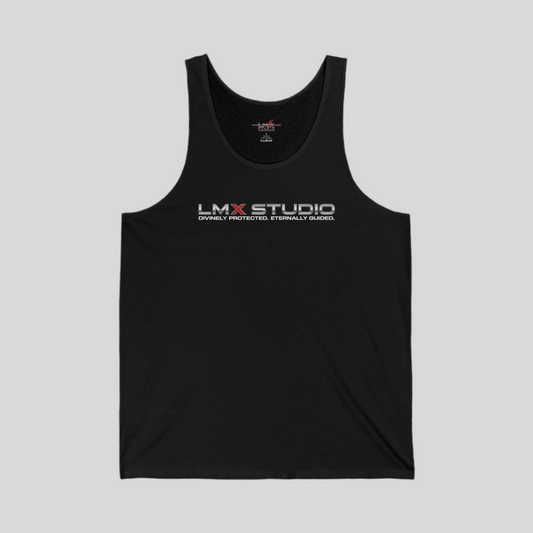 LMX Studio Tank Top 002 Black Sleeveless Shirt Built Different Divinely Protected
