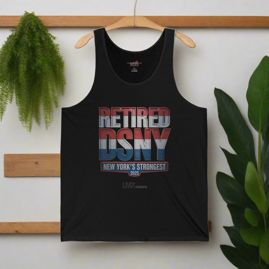 Retired DSNY 2025 Tank Top  New Yorks Strongest Red White & Blue Edition LMX Designs