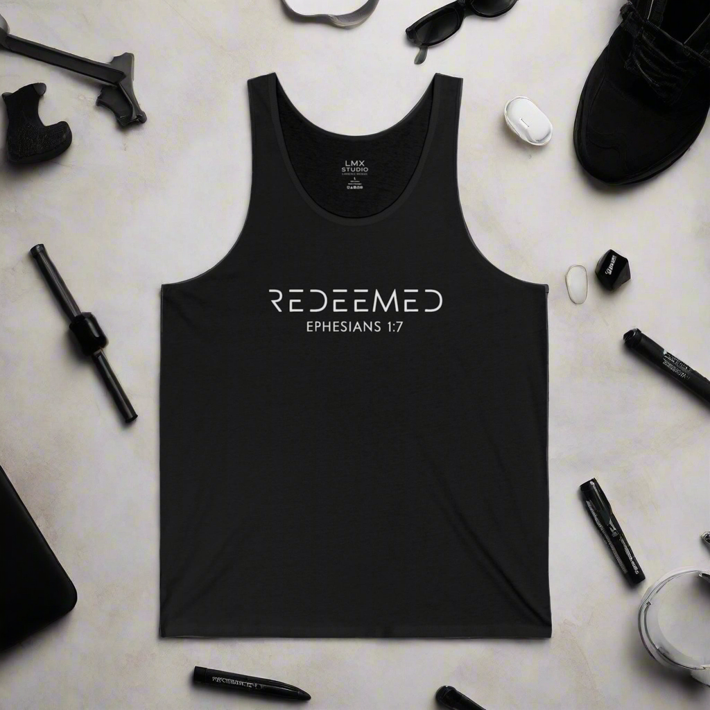 REDEEMED – Faith-Inspired Premium Tank Top (LMX Studio)