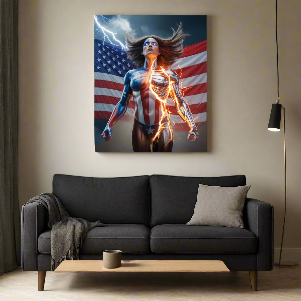 Awakening Patriot: The Rising Dawn — Canvas Edition (24×36)