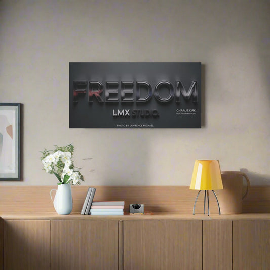 FREEDOM — Charlie Kirk Edition (30×15 LMX Studio Canvas)