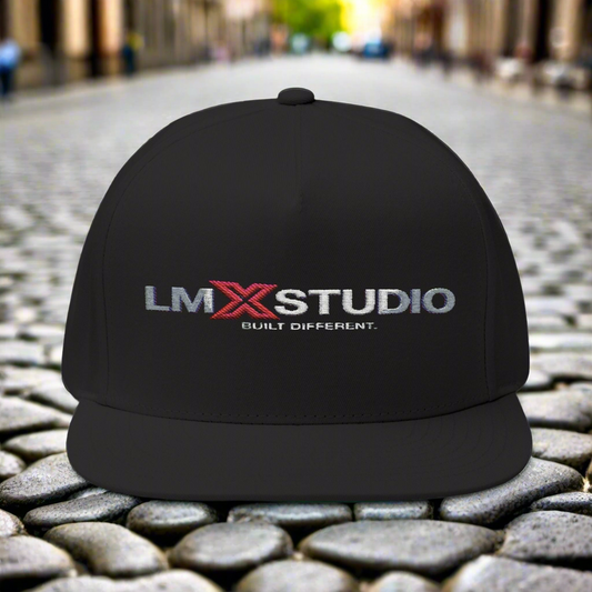 LMX Studio Signature Embroidered Flat Bill Cap