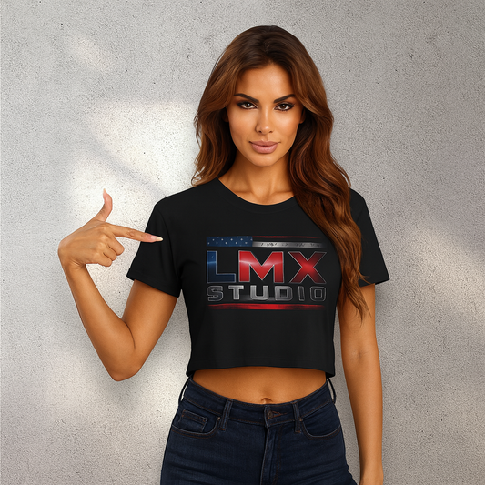 🔥 LMX Studio Women’s Flowy Cropped Tee – Limited Drop 🇺🇸