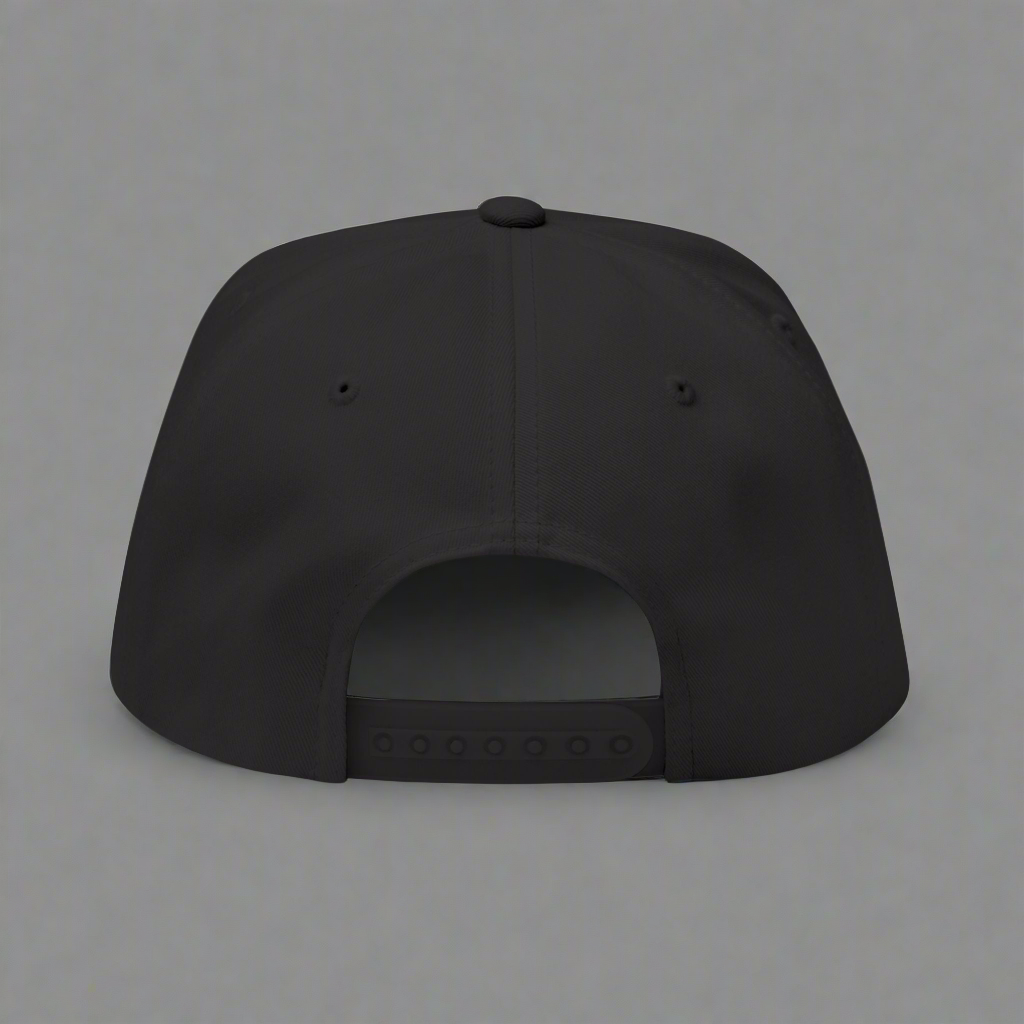 LMX Studio Lawrence Michael Embroidered Snapback Hat – Flat Bill Cap in Black and Royal Blue