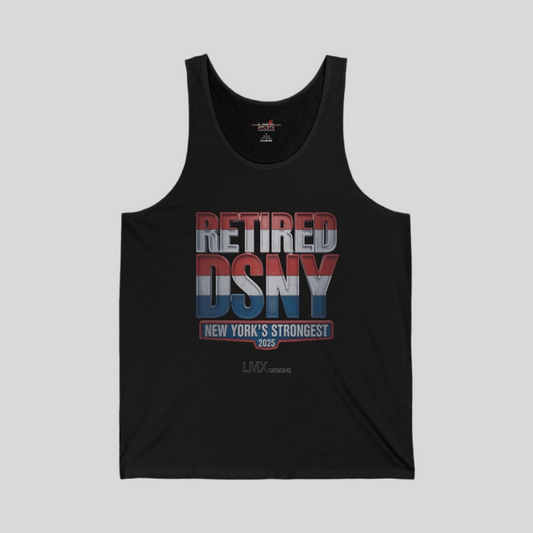 Retired DSNY 2025 Tank Top  New Yorks Strongest Red White & Blue Edition LMX Designs