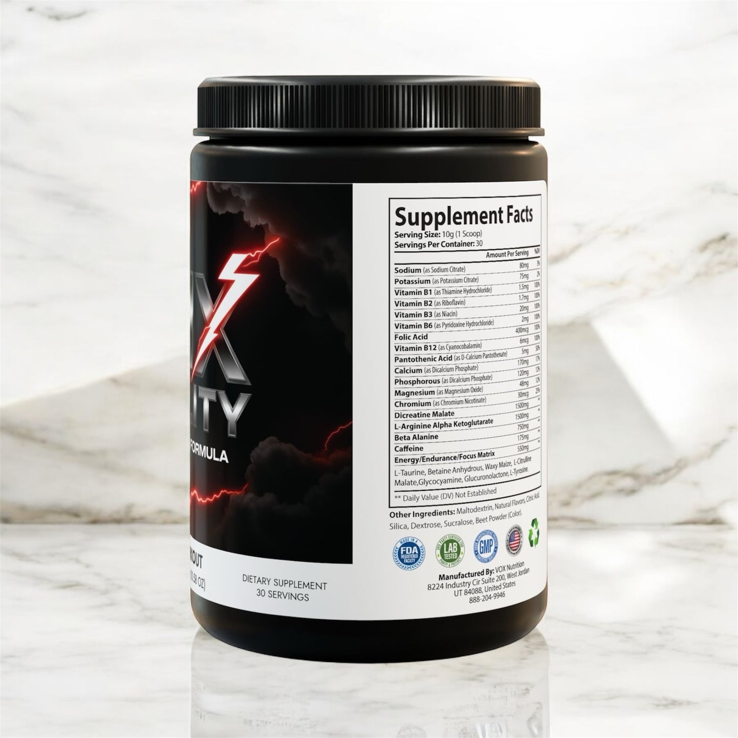 LMX Vitality Pre-Workout Formula – Explosive Energy & Laser Focus – Watermelon (300g / 30 Servings)