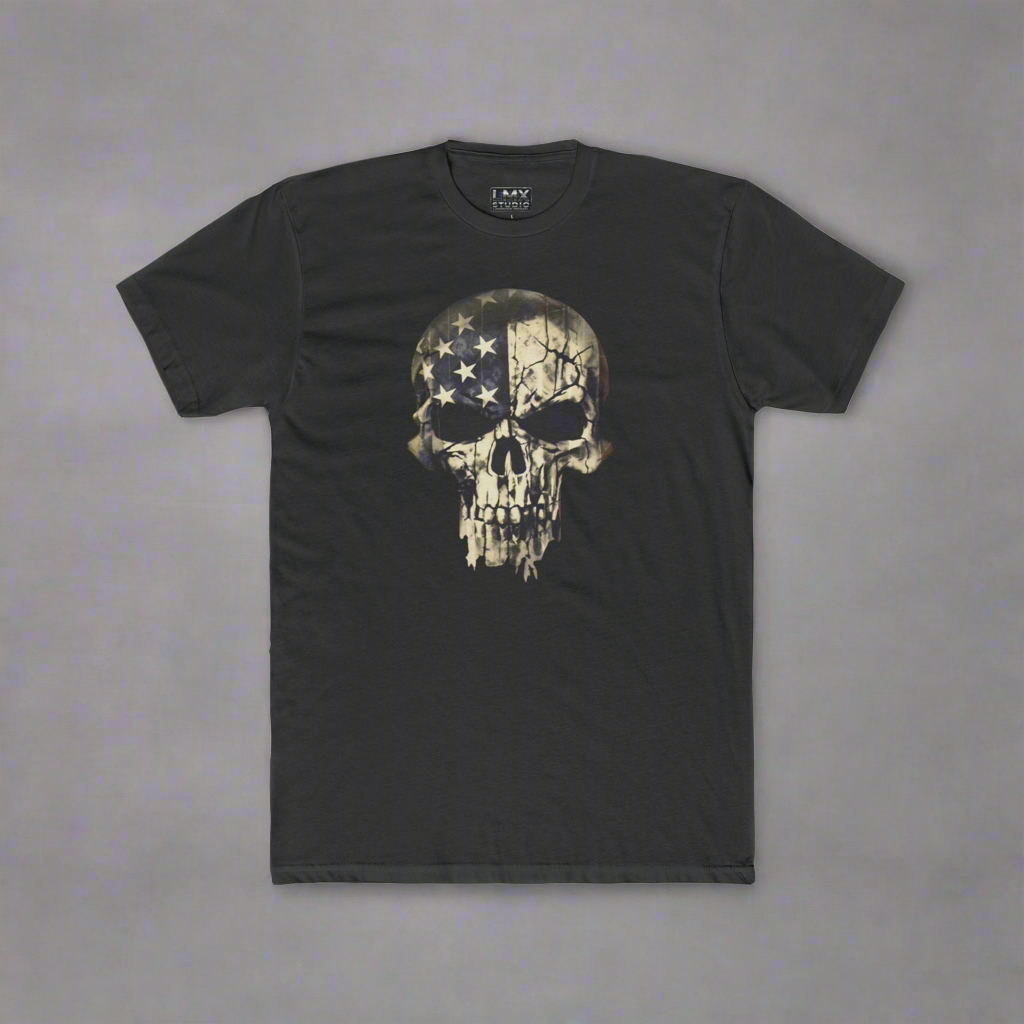 American Flag Skull Graphic T-Shirt – LMX Studio