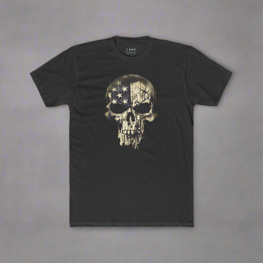 American Flag Skull Graphic T-Shirt – LMX Studio
